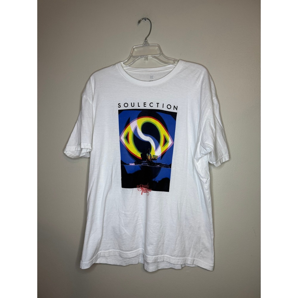 Soulection The Sound of Tomorrow White Graphic T-Shirt Mens XL DJ Music Tee